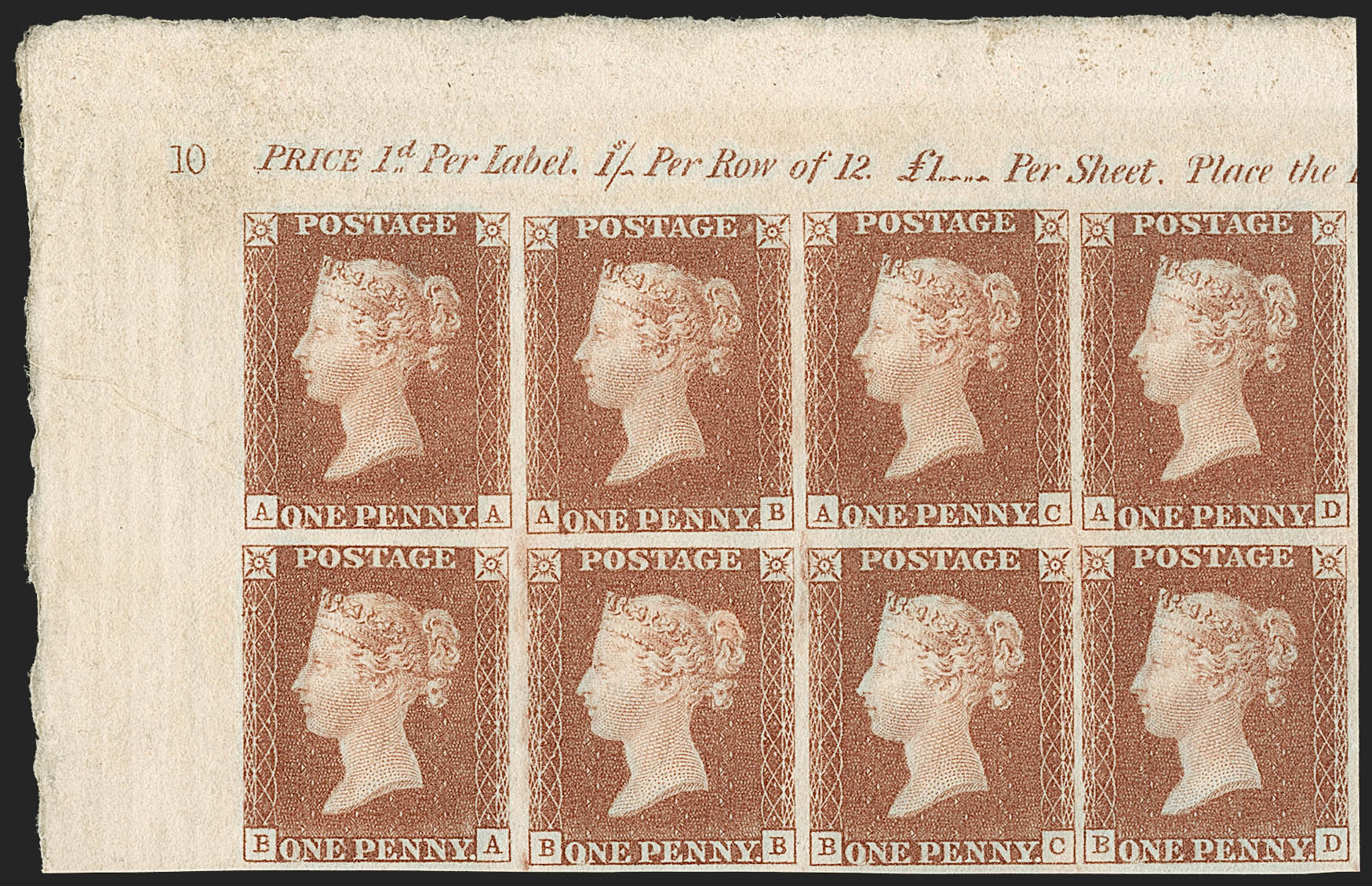 Plate 10 A-A, A-B, A-C, A-D, B-A, B-B, B-C, B-D