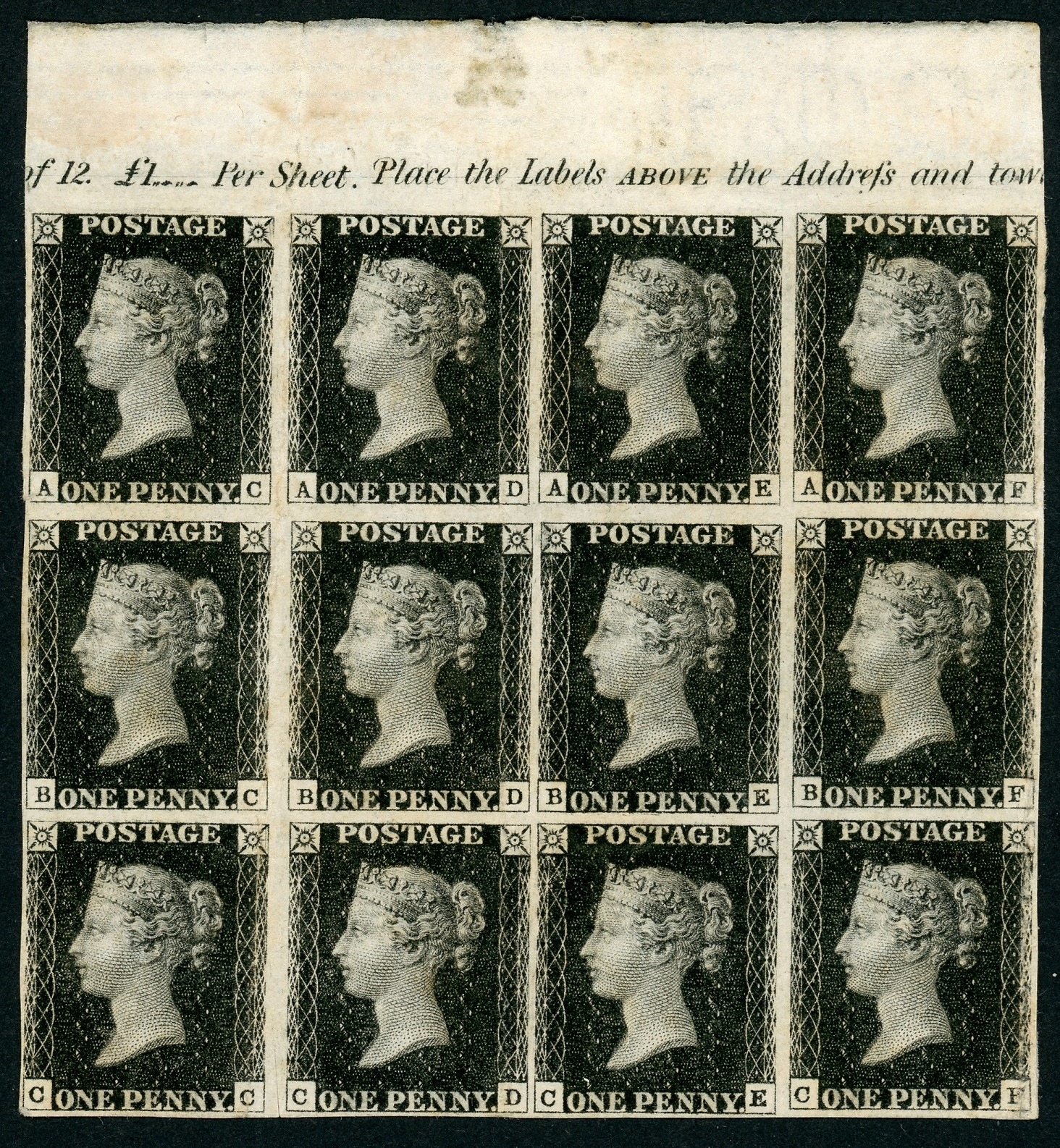 Plate 6 A-C, A-D, A-E, A-F, B-C, B-D, B-E, B-F, C-C, C-D, C-E, C-F